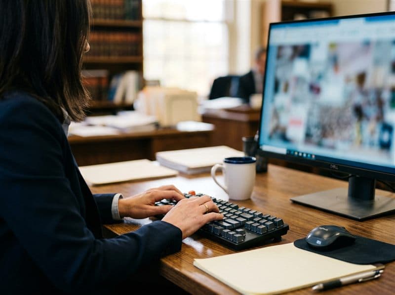 Seguimiento de expedientes judiciales por una procuradora en Vilagarcía de Arousa